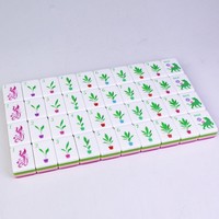 Jeu de tuiles de Mahjong américain de Noël de luxe, portable, écologique, en acrylique personnalisé, 4 couches, pour le divertissement, ODM