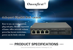 Conmutador Ethernet industrial PoE de 4 puertos, conmutador óptico Gigabit poe de 10/100/1000 M, IEEE 802.3af - Product Image 6
