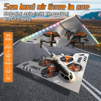 Avión de Acrobacias de Espuma RC 2.4G, Planeador de Control Remoto con Luz LED, Cámara UHD 8K, 6 Canales, Juguete Volador para Niños