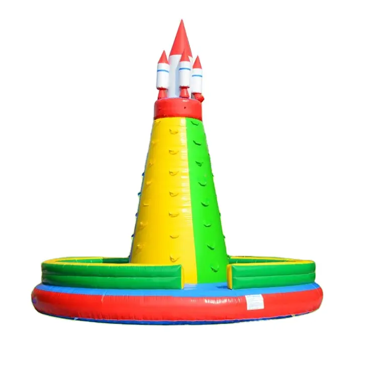 Parede inflável de PVC para escalada e bouncer com corda divertida para jogos ao ar livre