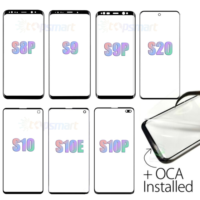 Wholesale Front Glass Lens with OCA for Samsung S8 PLUS S9 PLUS S20 S10 S10E S10 PLUS