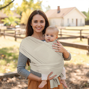 Ring Sling Air Mesh Design Portabebés ergonómico Transpirable y refrescante Todo en 1 Baby Hip Health Baby Wrap Carrier - Product Image 1