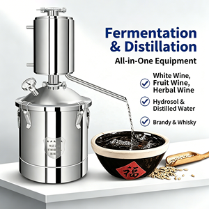 Distillateur d'alcool électrique en acier inoxydable 304 à flamme nue pour la distillation <span class=keywords><strong>de</strong></span> whisky, vodka, gin, brandy, rhum et vin <span class=keywords><strong>de</strong></span> fruits - Product Image 2