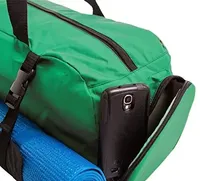 Tas Jinjing Kanvas Portabel Logo Kustom, Kapasitas Besar, Tahan Air, Modis untuk Wanita, Tempat Penyimpanan Matras Yoga, Travel, Gym, Fitness