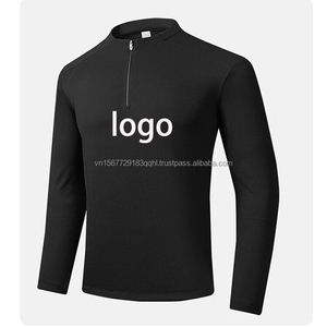 เสื้อกีฬาแขนยาวคอวีแบบซิปครึ่งตัว สำหรับฤดูใบไม้ร่วงและฤดูหนาว  ลายพิมพ์ แห้งเร็ว เหมาะสำหรับวิ่ง ออกกำลังกาย และสวมใส่ลำลอง  แบบยูนิเซ็กส์ - Product Image 1