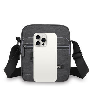 Sac bandoulière pour homme Jingpin en tissu Oxford gris imperméable, petit sac à bandoulière pour usage quotidien, printemps 2025 - Product Image 3