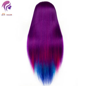 Maniquí de entrenamiento femenino hermoso de pelo largo multicolor para cortar el pelo trenzado muñeca de estilo para peluquería - Product Image 4