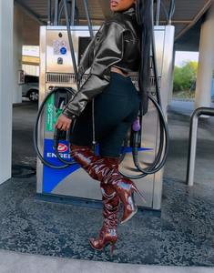 خريف جديد كلاسيكي سترة سوداء كل مباراة عارضة عالية الشارع بارد المرأة واحدة الصدر بو الجلود سترة قصيرة معطف - Product Image 5