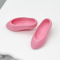 Mini jouet poupée chaussures talons hauts plat décontracté longues bottes pieds larges hauteur 26cm plastique Six pièces accessoires pour filles