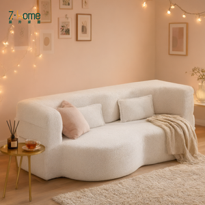 Teddy Boucle Fabric Compression <b>Sofa</b> Convertible Folding <b>Sofa</b> Bed Vacuum Packed Living Room <b>Bedroom</b> Multi-Function Guest Room - Product Image 1