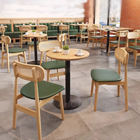 Ensemble de sièges de restaurant commercial, table et chaises de style nordique, banquette murale pour café, hôtel, restaurant