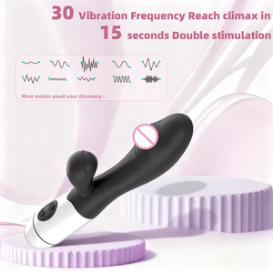 Vibratore Realistico a Doppia Vibrazione con Logo Personalizzato, Ecologico, 20 Frequenze, Impermeabile IPX6, Ricaricabile USB per Donne - Product Image 4