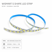 Bande LED en forme de S DC12V, 120 LED/m, SMD2835, PCB 6mm, 10W/m, IP20, flexible, pliable, pour éclairage intérieur de lettres et enseignes