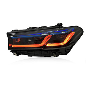 SJC Auto ADAPTIVE <strong>LED</strong> Headlights for BMW G30 G38 5 Series F90 M5 2021-2023 Laser Head <strong>Lights</strong> WHITE YELLOW <strong>RED</strong> Triple Drls Front - Product Image 4