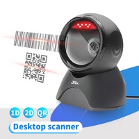 Escáner de Escritorio de Base Ancha JR T58, Evita Lecturas Repetidas, Inactivación Automática, Lector de Códigos QR 2D Manos Libres para Puntos de Venta Minoristas