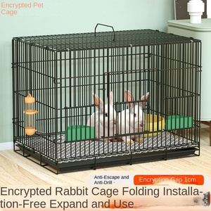 Grande <span class=keywords><strong>cage</strong></span> d'élevage intérieure pour lapins, en métal robuste, pliable, <span class=keywords><strong>avec</strong></span> motif, pour lapins bébés, type <span class=keywords><strong>cage</strong></span> de transport sécurisée <span class=keywords><strong>avec</strong></span> fermeture à bouton - Product Image 5