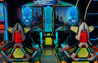 Mesin Arcade Penerbangan Gerak Dua Kursi Definisi Tinggi Layar Raksasa Imersif Pertempuran Udara Dua Pemain