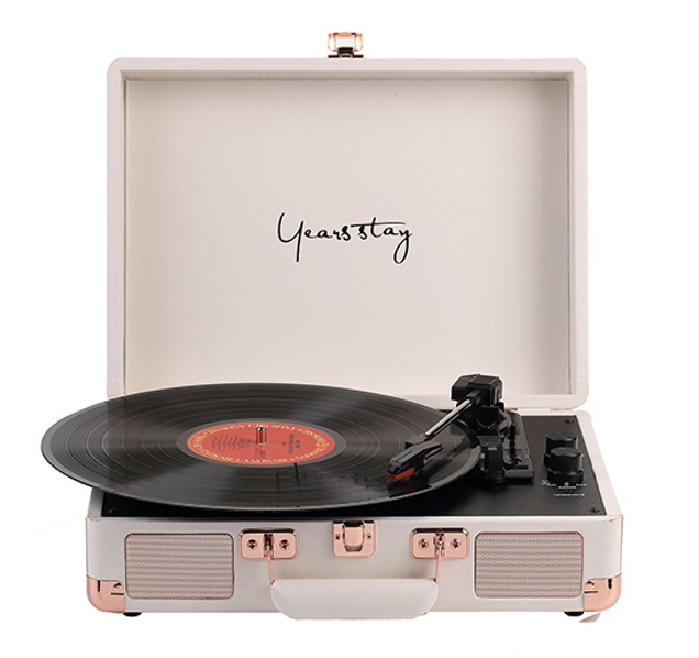 Customizable HY-T01 Ready in Stock Portable Wireless Electric Suitcase Turntable Lp Gramophone Record Player Phonograph