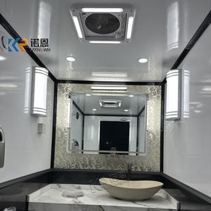 Remorque de <span class=keywords><strong>douche</strong></span> mobile, toilettes portables à 2 portes, remorque de toilettes mobiles avec lavabo pour mariage, fête, parc - Product Image 4