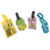 Offre spéciale, étiquette de bagage en PVC souple 3D personnalisée, caméra de dessin animé, étiquette de bagage en caoutchouc souple goutte à goutte, étiquette volante d'embarquement de voyage