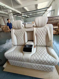 Asiento aerodinámico personalizado de fábrica de China, asiento de Banco de lujo para Benz <span class=keywords><strong>Vito</strong></span> V Class Sprinter Auto trasero de tres asientos <span class=keywords><strong>Camper</strong></span> Van sofá <span class=keywords><strong>cama</strong></span> - Product Image 5