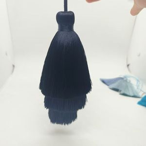 Sjzmm Super <span class=keywords><strong>épaisse</strong></span>ur 3 couches glands 15cm grande <span class=keywords><strong>frange</strong></span> de glands en soie pour la décoration de fête pour la fabrication de bijoux - Product Image 6