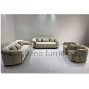 ชุดโซฟาห้องนั่งเล่นหรูหราทันสมัย ผ้าหุ้ม 3 ที่นั่ง แบบแยกส่วน 1+2+3 ชุดโซฟาแสนสบาย - Product Image 1