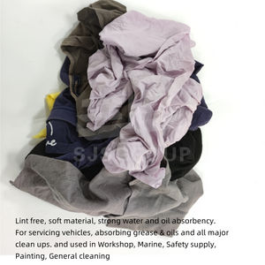 作業場用の優れた綿ぼろ布 100%綿 カラフルなTシャツぼろ布 カラフルなカットTシャツぼろ布 - Product Image 3