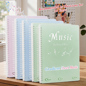 Porte-partitions A4 avec pages d'insertion transparentes anti-reflets, classeur de documents à dégradé de couleurs - Product Image 4