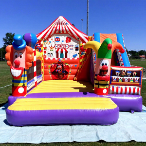 Castillo inflable comercial tipo circo con tobogán para niños - Product Image 1