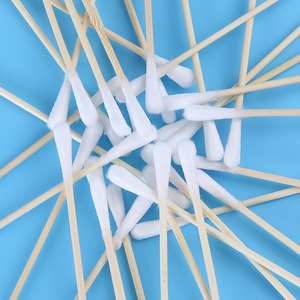 Hisopos de algodón estériles médicos, 10 cm x 20 unidades, desechables para desinfección de heridas, limpieza, cuidado y fines cosméticos. - Product Image 1