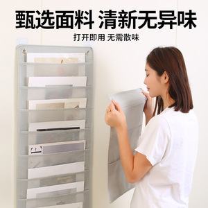 Office Organizer Wall Mounted Storage Bag Punch Free Large Capacity Rectangle Document Holder For Home Office Dormitory - Product Image 5