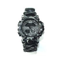 Vente d'usine – Bracelet de survie extérieur pas cher, réglable, cadeau, montre d'urgence pour enfants, hommes et femmes
