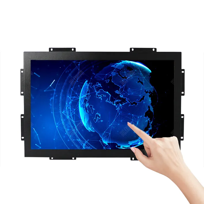 Oem 19 Inch Touchscreen Monitor Metalen Behuizing Robuuste Muur Gemonteerde Vesa Lvds Hdmi Open Frame Capacitieve Touchscreen Monitoren