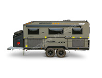 Conquer Falcon, caravane de luxe tout-terrain 4x4, châssis en acier robuste, cadre en aluminium, capacité 4 personnes, réservoir d'eau de 320L, pour voitures, mobile