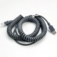 Cable de resorte retráctil para Datalogic GD4130 QM2130 GPS4490 QD2131 QD2330 GD4430 QW2100 QW2120 5V Longitud del cable USB 3M 5M