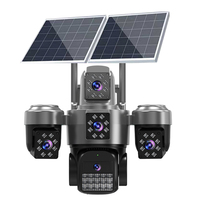 Caméra CCTV extérieure solaire 4G SIM PIX-LINK nouvelle génération 8MP 4 objectifs PTZ avec vision nocturne à 4 points de vue, audio bidirectionnel, batterie solaire AOV