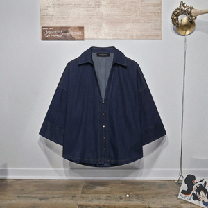 <span class=keywords><strong>Camicia</strong></span> da <span class=keywords><strong>donna</strong></span> <span class=keywords><strong>di</strong></span> qualità estiva a manica lunga Casual nuova moda ampia in Denim traspirante in <span class=keywords><strong>pizzo</strong></span> taglia XL - Product Image 3