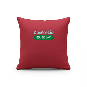 Cuscino e Guanciale in Lino Rosso Vino Azabu 45x45 con Imbottitura in Poliestere Prodotto in Cina - Product Image 1