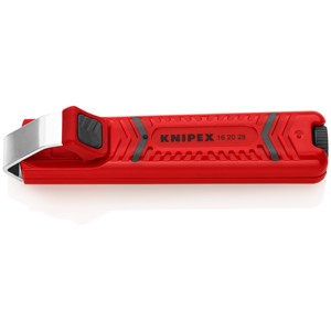 KNIPEX 16 20 28 SB Insulation <b>stripping</b> tool with impact-resistant <b>plastic</b> body 130 mm - Product Image 1