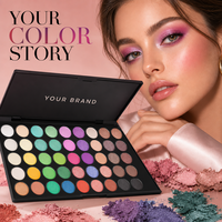 Palette de fards à paupières 40 couleurs tons terre, longue tenue, maquillage quotidien, cosmétique marque privée