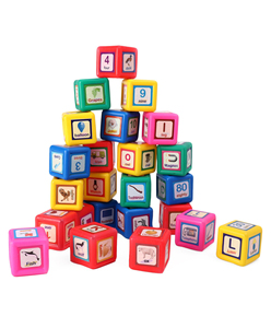 GIRNAR INTELLIGENT BLOCKSA complete educative set of 24 kindergarten blocks with alphabets and other descriptive pictures - Product Image 2