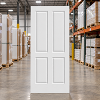 Portes de chambre modernes en MDF à âme creuse, 30x80 po, 4 panneaux, blanches apprêtées, pour l'intérieur, expédiées depuis les entrepôts américains