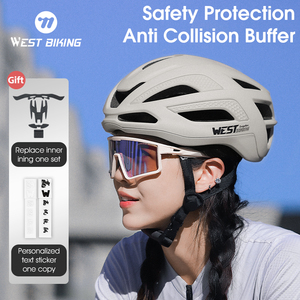 Casque de vélo WEST BIKING pour femmes, intégré, respirant, pour la route et le VTT, casque de sécurité, équipement de cyclisme - Product Image 6