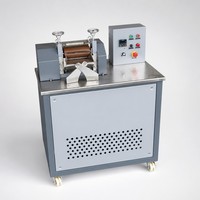 Máquina de Peletización de Plástico con Pantalla Táctil PLC, Molino de Dos Rodillos, Mezcladora de Compuestos Inteligente para Laboratorio, Granuladora, Almacenamiento de Recetas, CE ISO