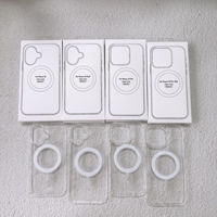 Penutup ponsel magnetik PC TPU transparan, untuk IPhone 16 Pro Max 15 14 13 12 11 Pro pengisi daya nirkabel akrilik