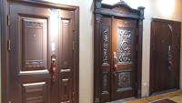 Vente directe d'usine Porte en acier moderne pour villa Porte principale extérieure Anti-vol Dimensions personnalisées Garantie de 5 ans