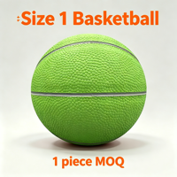 Mini ballon de basket pour enfants, taille 1, en cuir composite PU pailleté, logo personnalisé, cadeau de Noël, entraînement en intérieur, vente en gros