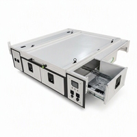 Module de cuisine modulaire pour camping-car avec compartiment réfrigérateur, gestion de l'alimentation LCD et rangement