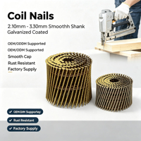 Clous en bobine galvanisés Q235 pour le travail du bois, tige filetée, compatibles avec les cloueurs à bobine standard, pour le fixation des palettes et des caisses en bois